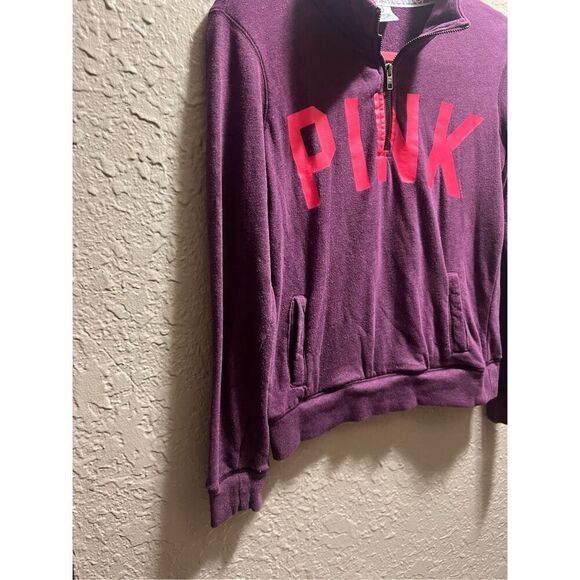 PINK By Victoria’s Secret 1/4 Zip Pull Over Sweatshirt Woman’s Size XS - Picture 2 of 12